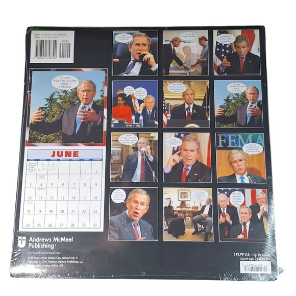 Dubya Doublespeak 2007 Calendar Jumbled Jargon From George W. Bush - Picture 2 of 4